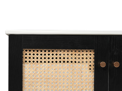 Bathroom Vanity With Soft Closing Mechanism - Black