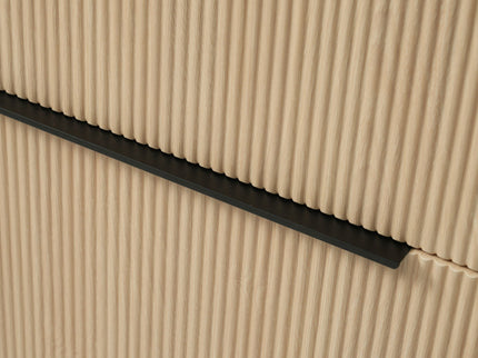 Fluted Bathroom Vanity With Ceramic Sink, Soft Close Slides