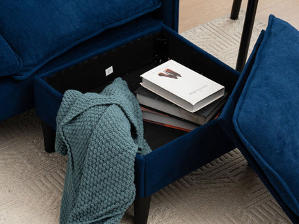 Convertible Combination Sofa With Footstools With Storage