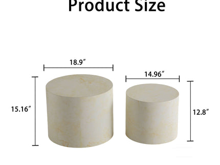 Modern Round Nesting Coffee Table (Set of 2)