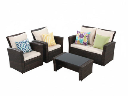 Modern Patio Set With Table And Cushions
