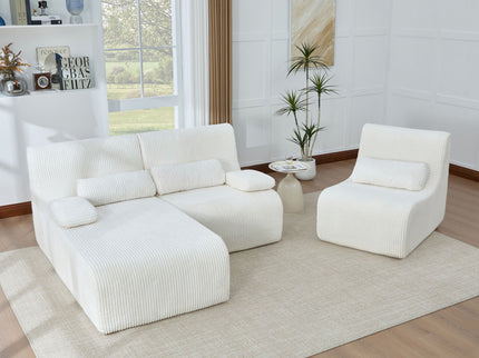 Oversized Sectional Sofa, Living Room Seating With Modular Design