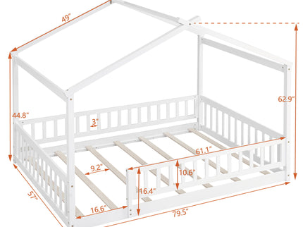 Bed House Bed Frame With Fence