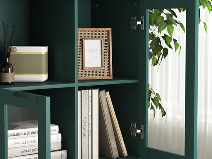 Modern Cabinet With Glass Doors And Drawer