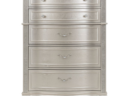 Katerina - 5 Drawer Chest With Hidden Drawer - Oak