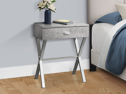 Accent Side X Table, Storage Drawer, Contemporary & Modern