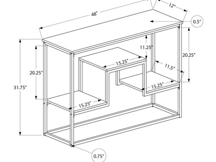 Accent Console Table For Entryway, Multi-Tier Design