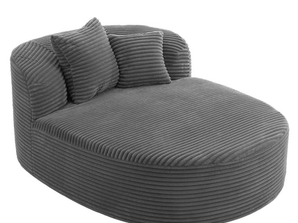 Modern Chaise Lounge Sofa Boneless Couch With Supportive Pillows