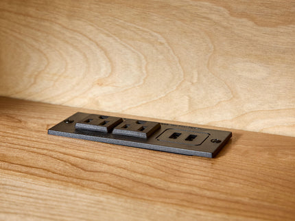 Nightstand With USB Ports & Outlet Hole, End Table With Drawer