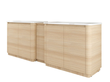Soft Close Door Freestanding Bathroom Vanity With Sink, 1 Small Storage Cabinet