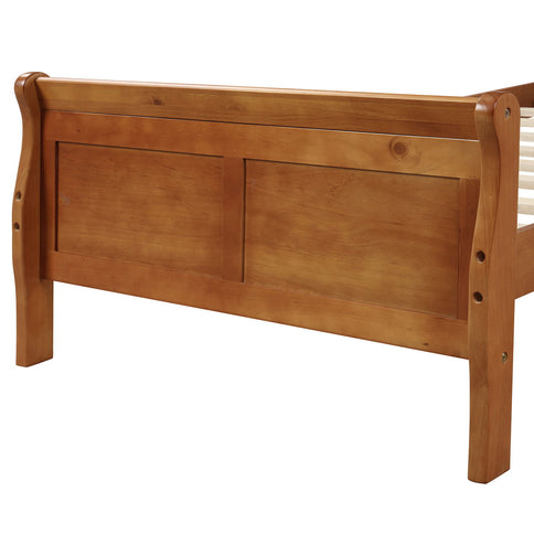 Platform Bed Frame Mattress Foundation Sleigh Bed With Headboard / Footboard / Wood Slat Suppor