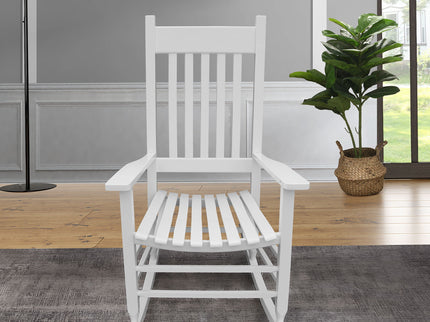 Classic Wooden Porch Rocker Chair Populus Wood Comfortable Design