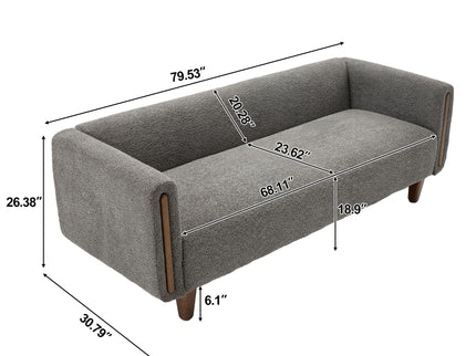 3 Seater Sofa With Armrests For Living Room