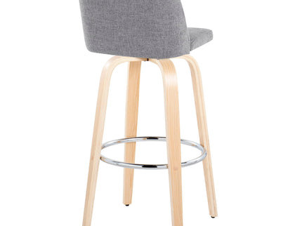 Toriano - Contemporary Fixed Height Barstool & Swivel With Round Footrest (Set of 2)