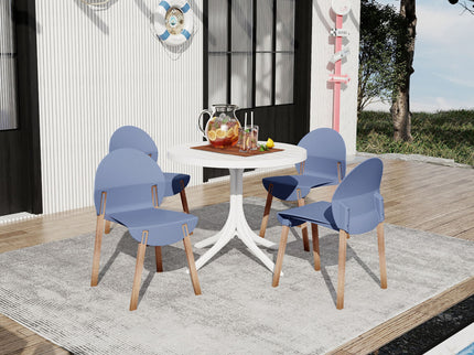 4 Piece Set Of Single Chairs With A Design Combining Modern And Traditional Elements