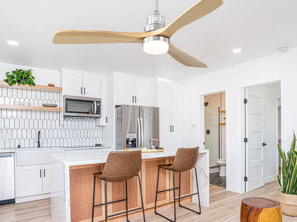 Indoor Ceiling Fan With Dimmable LED Light, 6 Speed Remote ControlLED DC Motor, Reversible Blades