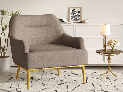 Modern Elegance Accent Chair With Curved Backrest