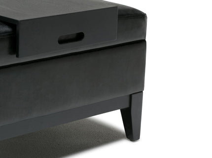 Oregon - Contemporary Storage Ottoman Bench With Tray
