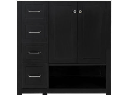 Bathroom Vanity With Sink Top, Bathroom Vanity Cabinet With 2 Doors And 2 Drawers, Open Shelf