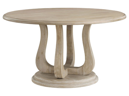 Verdugo - Round Dining Table With Pedestal Base - White Washed