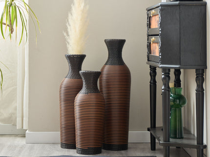 Classic And Neat Floor Vase, High Independent Flower Stand (Set of 3)