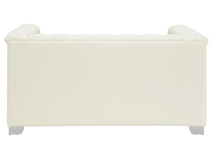 Earline - Upholstered Track Arm Loveseat - White