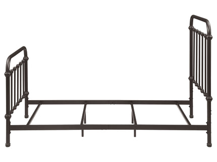 Twin Panel Bed With Ornate Design - Bronze