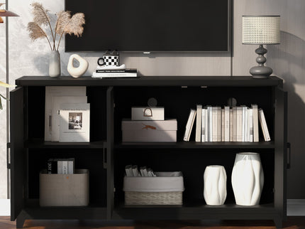 TV Stand, Media Console Cabinet With 2 Spacious Storage Space