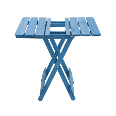 Folding Square Table For Backyard - Blue
