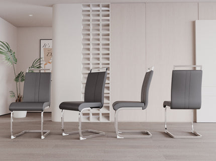 Modern Dining Chairs With Padded Seat, High Back
