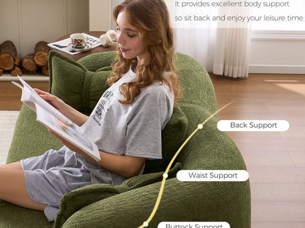 Foldable Sofa Bed, Boneless Couch Convertible Sleeper With 4 Pillows