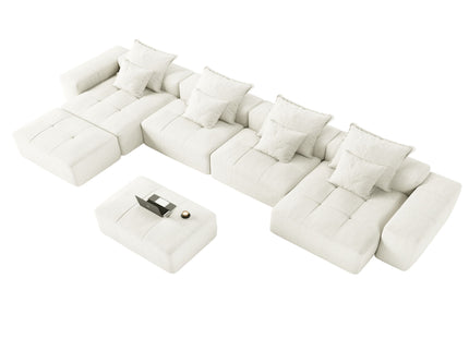 Modern Oversized Diy Combination Modular Sectional Sofa With Pillows