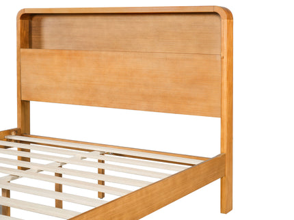Bed Frame With Dual Open Storage Headboard And Footboard