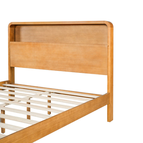 Bed Frame With Dual Open Storage Headboard And Footboard