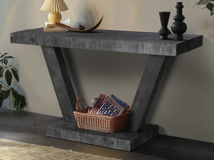 Vintage Distressed Wood Entryway Bench With 2 Tier Storage Cabinet