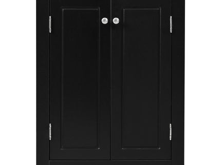 Triangle Bathroom Storage Cabinet With Adjustable Shelves, Freestanding Floor Cabinet For Home Kitchen