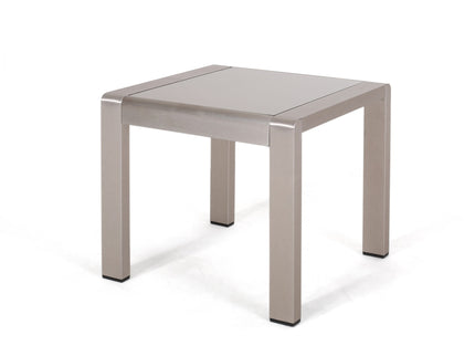 Cape Coral - Contemporary Side Table With Frosted Glass Top