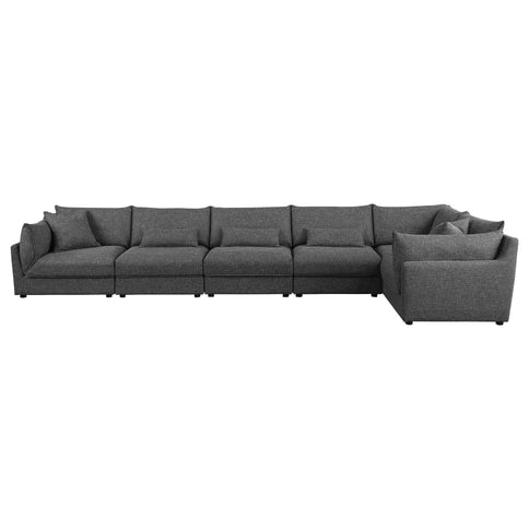 Tomasina - 6 Piece Modular Sectional Sofa With Plush Cushions - Black