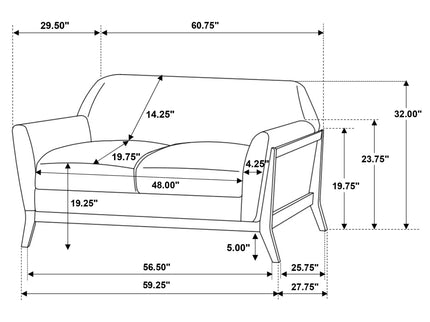 Caspian - Sofa Set With Flared Arms