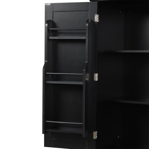 Bathroom Storage Cabinet With Doors And Drawer, Adjustable Shelf