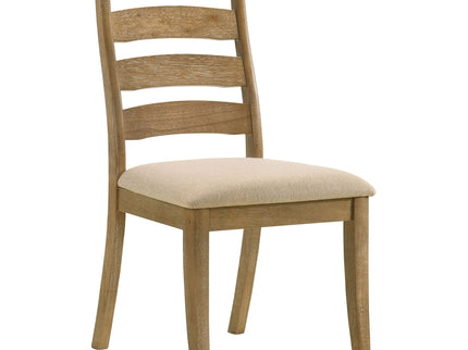 Kent - 5 Piece Dining Table Set With Upholstered Chairs - Brown Oak