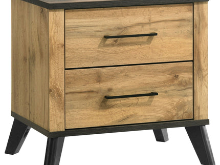 Georgina - 2 Drawer Nightstand - Natural Wood