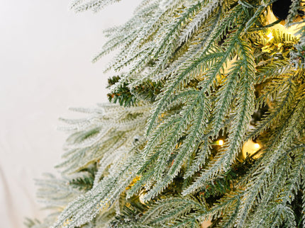 Snow Flocked Christmas Tree With LED Lights