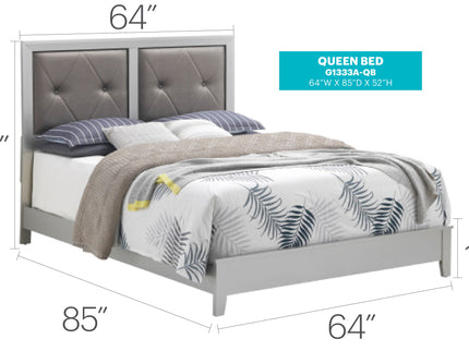 Padded Headboard Bed