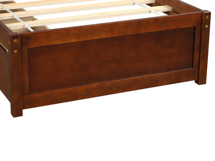 Platform Storage Bed Wood Bed Frame With Two Drawers And Headboard
