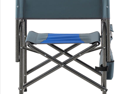 Padded Folding Outdoor Chair With Storage Pockets, Lightweight Oversized Directors Chair For Indoor, Outdoor Camping, Picnics And Fishing