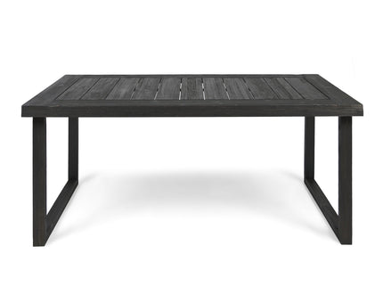 Outdoor Acacia Wood Dining Table, Sandblast Finish