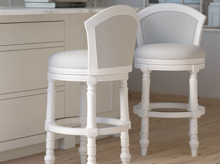 Barrel Back Stool With Swivel