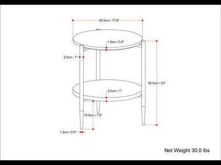 Wagner - Round Marble & Wood Table
