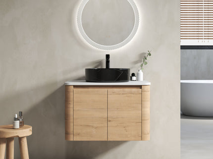Wall Mounted Bathroom Vanity With Art Sink & 1 Soft Close Door